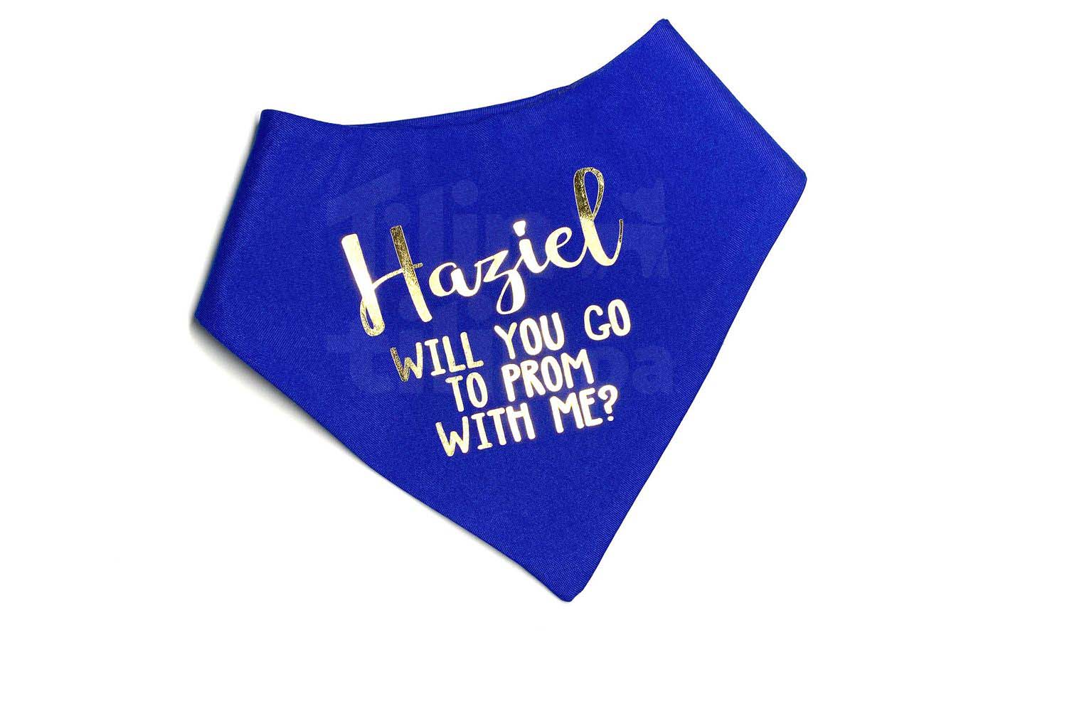 Bandana para invitación a baile de graduación en Panamá, para perro o gato